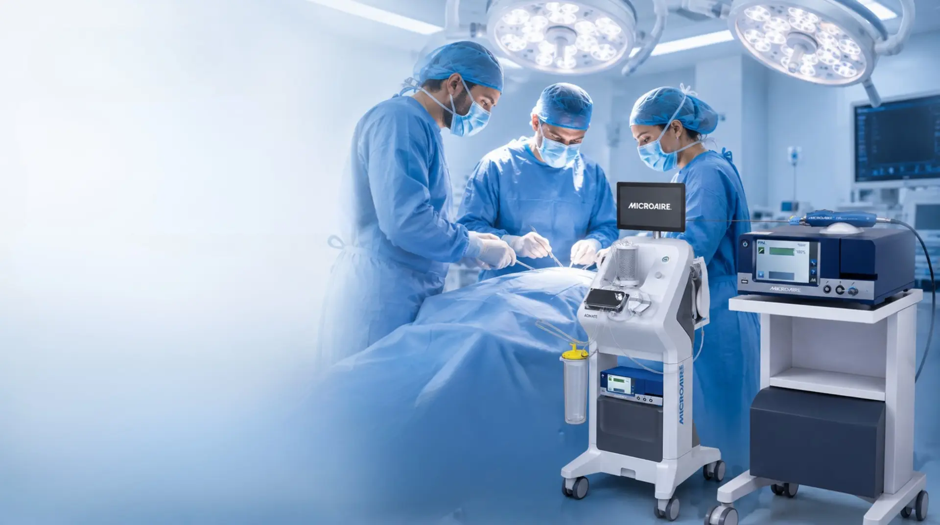 Chirurgisches Team im OP-Saal mit MicroAire PAL System